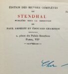 Important dossier sur Stendhal provenant des archives du stendhalien Charles Simon