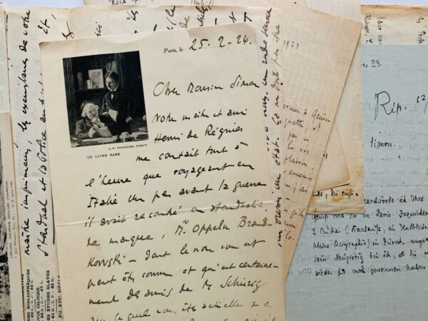 Important dossier sur Stendhal provenant des archives du stendhalien Charles Simon