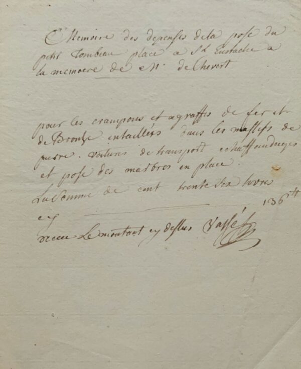 Le sculpteur Louis-Claude Vassé et le tombeau de François de Chevert à Saint-Eustache