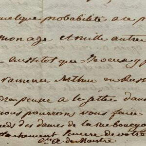 Longue et belle lettre de Xavier de Maistre lors de son exil en Italie