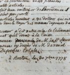 Guerre d'indépendance américaine : de Boston, en 1778, Borda fait les comptes