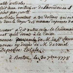 Guerre d'indépendance américaine : de Boston, en 1778, Borda fait les comptes