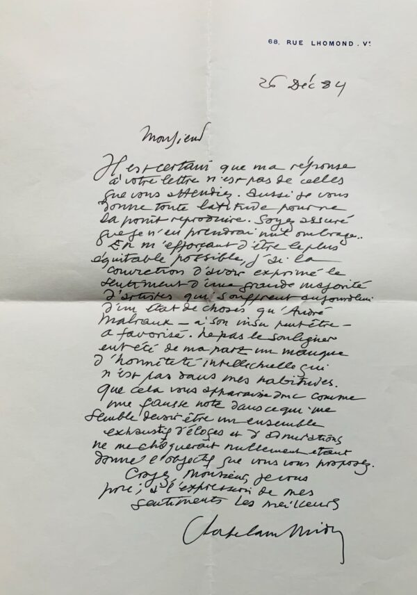 "L'anti-hommage" de Roger Chapelain-Midy à André Malraux