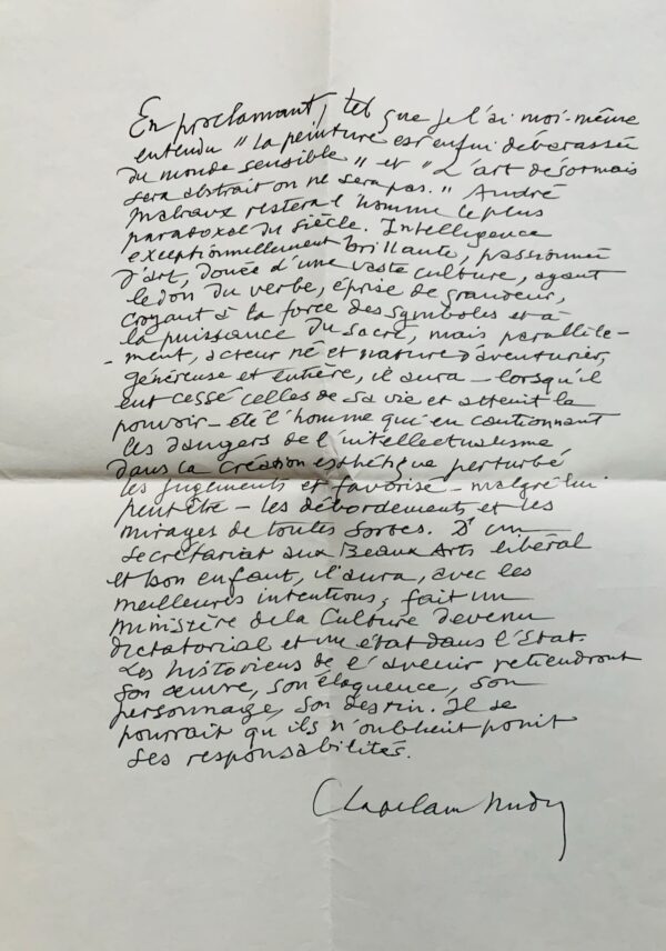 "L'anti-hommage" de Roger Chapelain-Midy à André Malraux