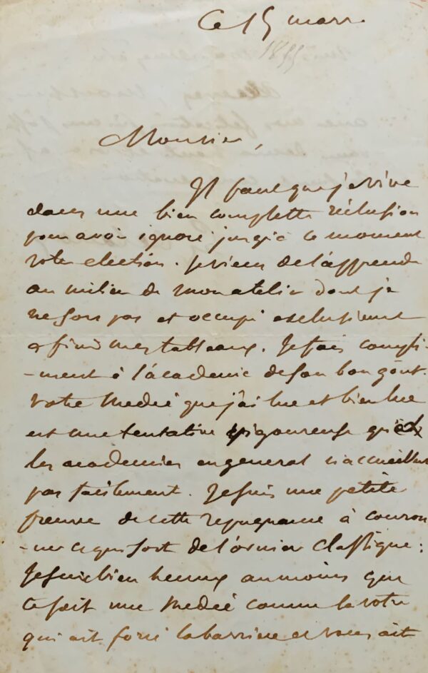 Delacroix vit reclus dans son atelier