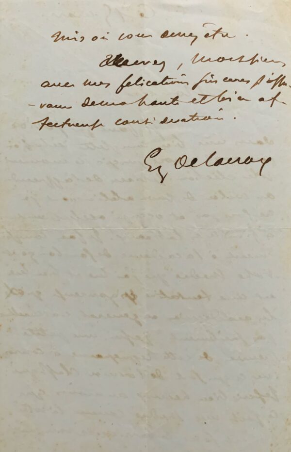 Delacroix vit reclus dans son atelier