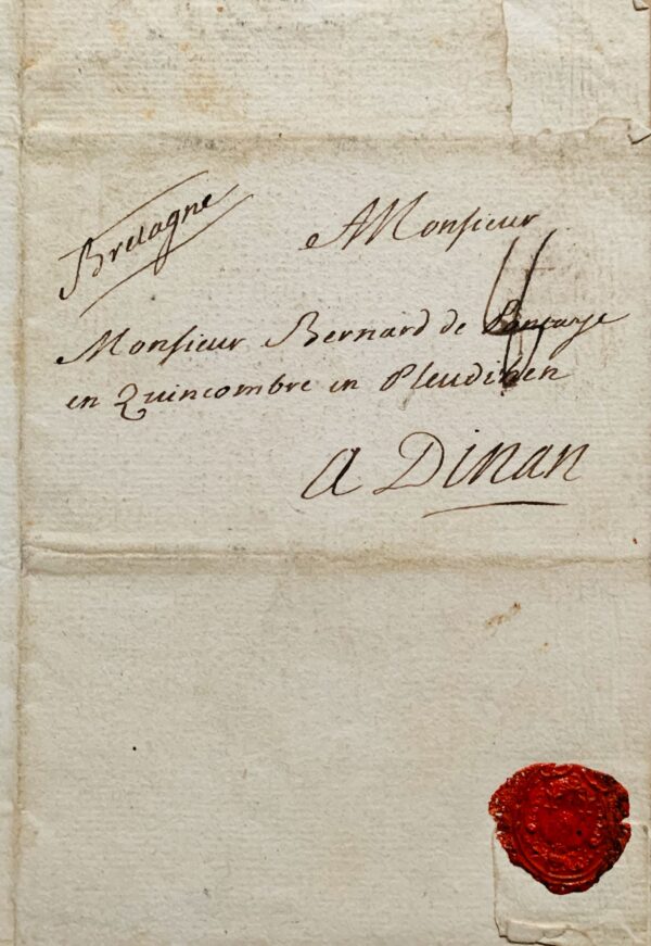 Lettre de l'académicien Charles Pinot Duclos