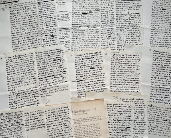 Long manuscrit d'Edouard Herriot sur Paul Reynaud : "La Politique et L'intelligence"