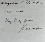 Lettre du mathématicien irlandais Joseph Larmor à Paul Appell