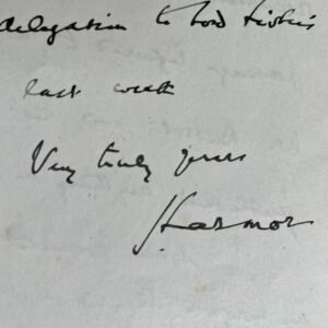 Lettre du mathématicien irlandais Joseph Larmor à Paul Appell