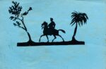 Superbe série de 5 scènes en silhouettes illustrant Napoléon et des épisodes de l'Empire
