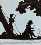 Superbe série de 5 scènes en silhouettes illustrant Napoléon et des épisodes de l'Empire