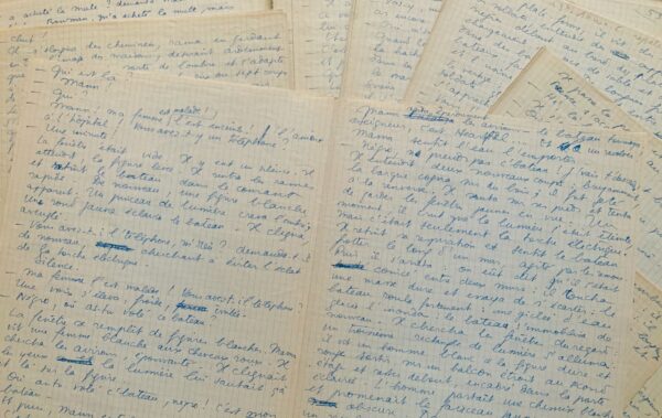 Exceptionnel manuscrit de la traduction par Boris Vian d'une nouvelle de l'écrivain afro-américain Richard Wright