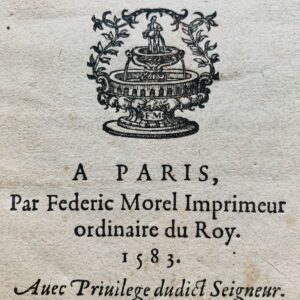 Ordonnance (imprimée) d'Henri III sur le port des vêtements des luxe et des bijoux