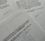 Ensemble de 3 lettres de Pierre Mendès-France relatives à François Mitterrand & aux élections