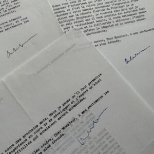Ensemble de 3 lettres de Pierre Mendès-France relatives à François Mitterrand & aux élections