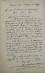 Lettre de l'ancien président argentin Bartolomé Mitre