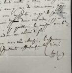 Lettre du mathématicien Michel Chasles