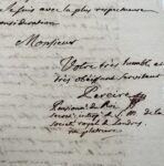 Rare lettre de Jacob Rodrigue Pereire, précurseur de l'éducation des sourds, sur un problème scientifique