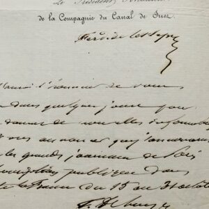 Ferdinand de Lesseps lance la souscription du Canal de Suez