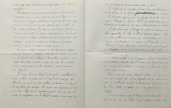 Ferdinand de Lesseps lance la souscription du Canal de Suez