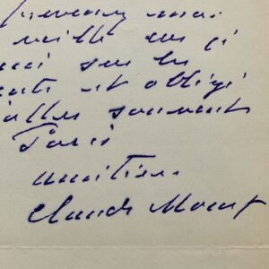 Claude Monet préfère ne pas montrer ses tableaux de la Creuse à Rodin