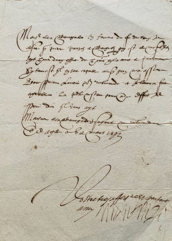 Trois lettres du connétable de Montmorency