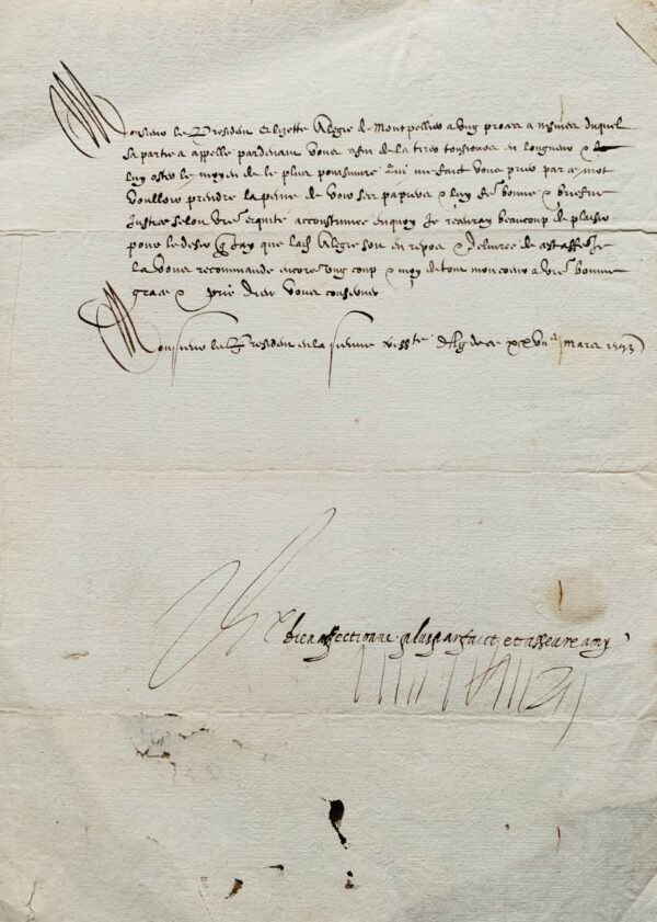 Trois lettres du connétable de Montmorency