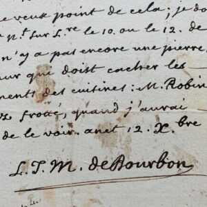 Le duc de Penthièvre exige des aménagements au château de Chateauneuf-sur-Loire