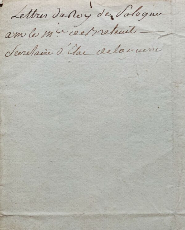 Le roi Stanislas entretient Breteuil de l'habillement de sa garde