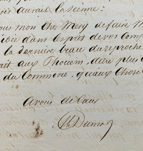 Alexandre Dumas propose à Méry de faire élever la sculpture monumentale du Napoléon de Bartolini sur la promenade du Prado à Marseille