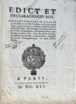 Déclaration du Roy portant érection du village de la Ville-l'Evêque en faubourg de Paris