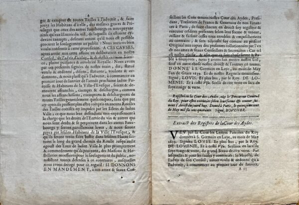 Déclaration du Roy portant érection du village de la Ville-l'Evêque en faubourg de Paris