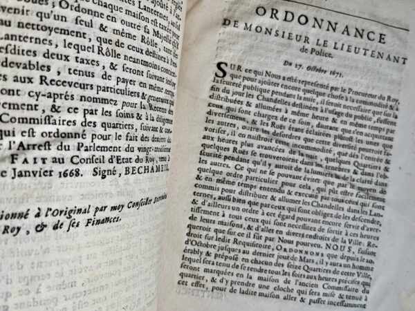 Des archers condamnés à payer la taxe des lanternes, à Paris, au XVIIe siècle