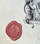 Belle carte de visite gravée du XVIIIe de l'allemand Johann Jacob Morell