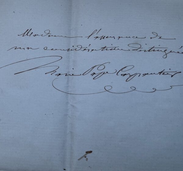 La pédagogue et féministe Marie Pape-Carpentier aide une femme pauvre dans ses démarches