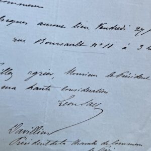 Léon Say annonce la mort de son père, l'économiste Horace Say