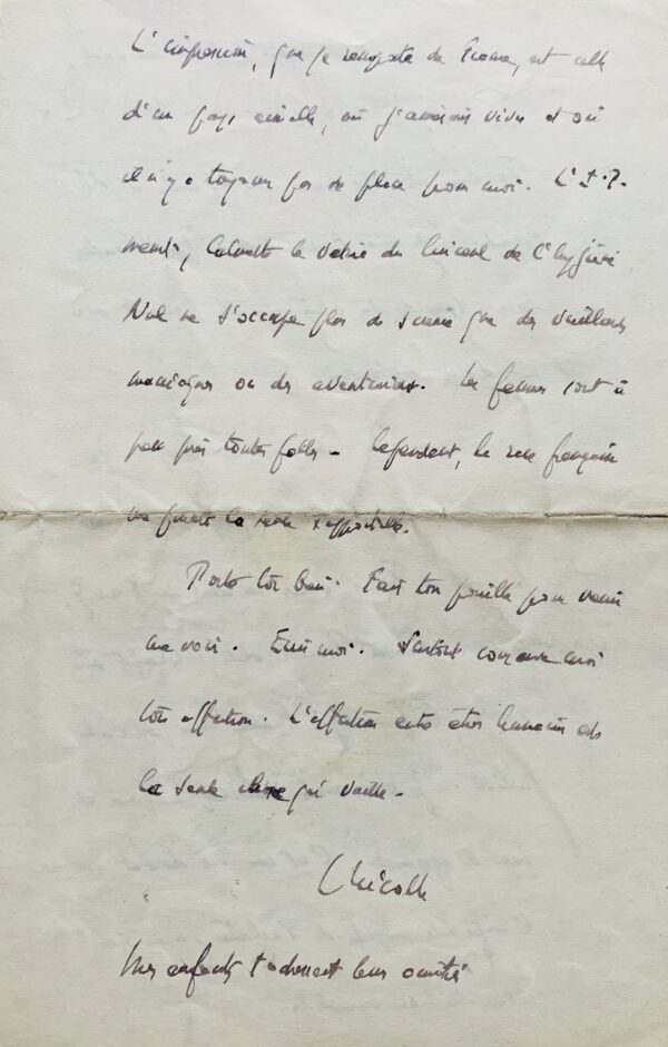 Le prix Nobel Charles Nicolle critique la politique hygiéniste de Calmette à l'Institut Pasteur