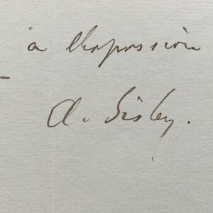 Alfred Sisley envoi des tableaux à son galeriste Georges Petit