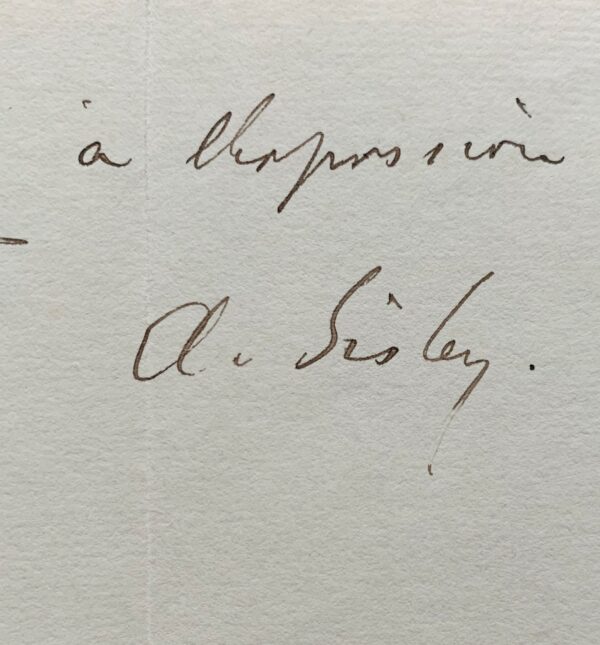 Alfred Sisley envoi des tableaux à son galeriste Georges Petit