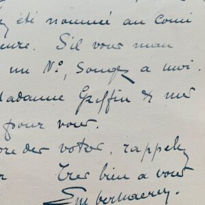 2 belles lettres d'Émile Verhaeren à Francis Vielé-Griffin