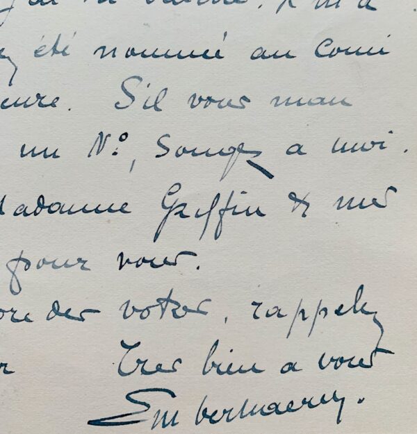 2 belles lettres d'Émile Verhaeren à Francis Vielé-Griffin