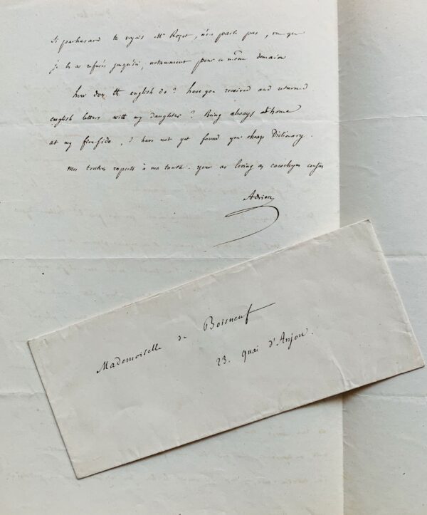 Lettre familiale du botaniste Adrien de Jussieu