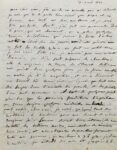 Superbe lettre intime d'Élisa Bonaparte sur sa vie en Italie, les fouilles à Aquilée et l'éducation de sa fille Napoléone