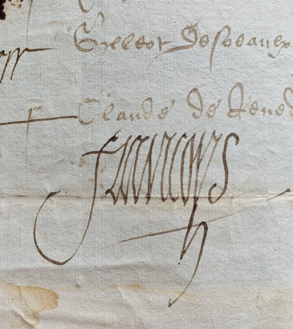 François d'Orléans-Longueville passe en revue sa compagnie, en 1543