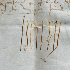 Rare pièce signée par le roi de Navarre, Henri II d'Albret