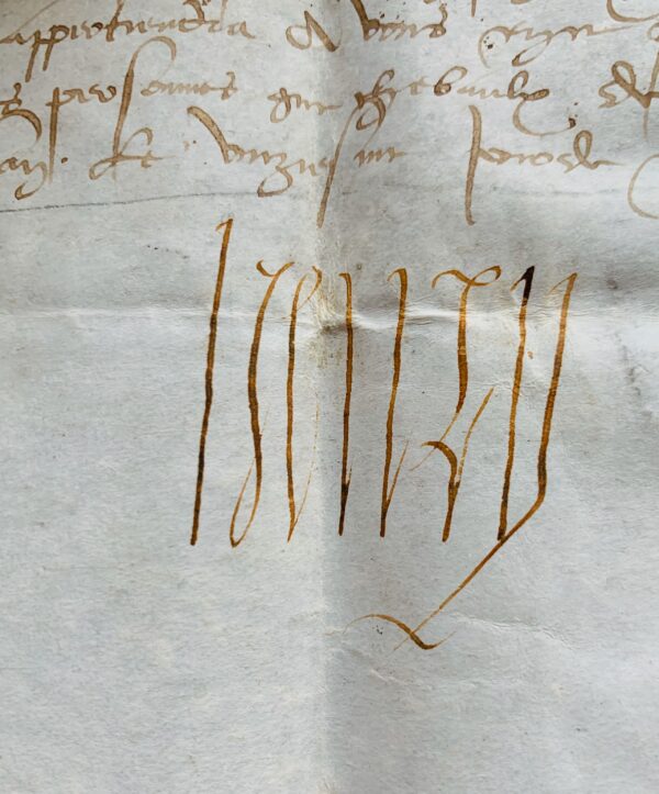 Rare pièce signée par le roi de Navarre, Henri II d'Albret