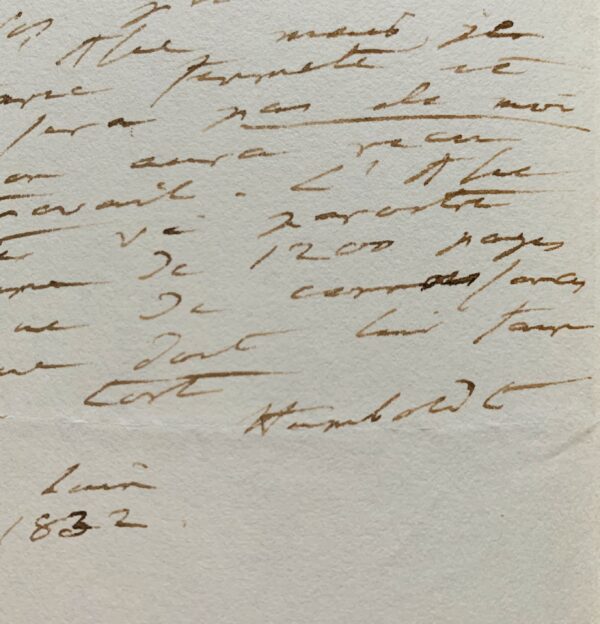 Humboldt s'inquiète de l'état de santé d'Abel-Rémusat