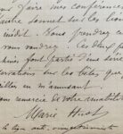 Correspondance de la militante féministe Marie Huot sur son combat contre la vivisection