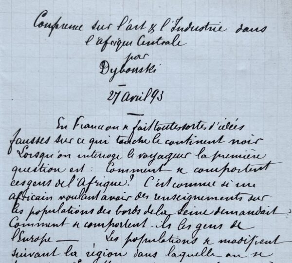 L'explorateur et enthonologue Jean Dybowski donne sa vision des peuples d'Afrique noire